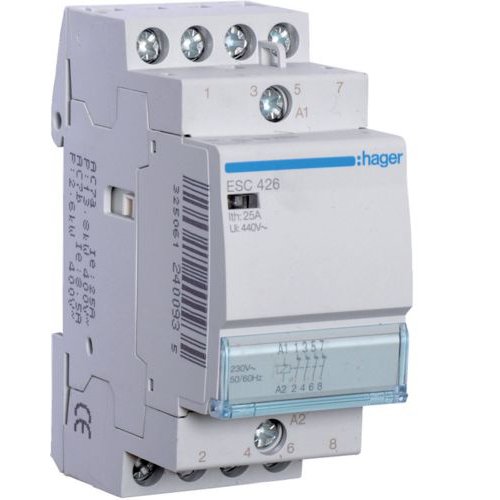 Contactor Hager ESC426, 4NI, 25A, 230V