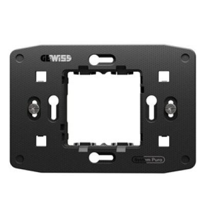 Suport de Fixare Gewiss System Pura GWC25802, 2 Module Centrale, cu Suruburi Incluse