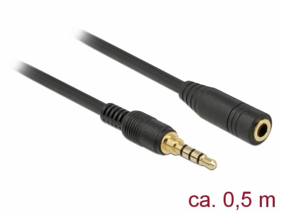 Cablu Prelungitor Audio Jack 3.5mm 4P Delock