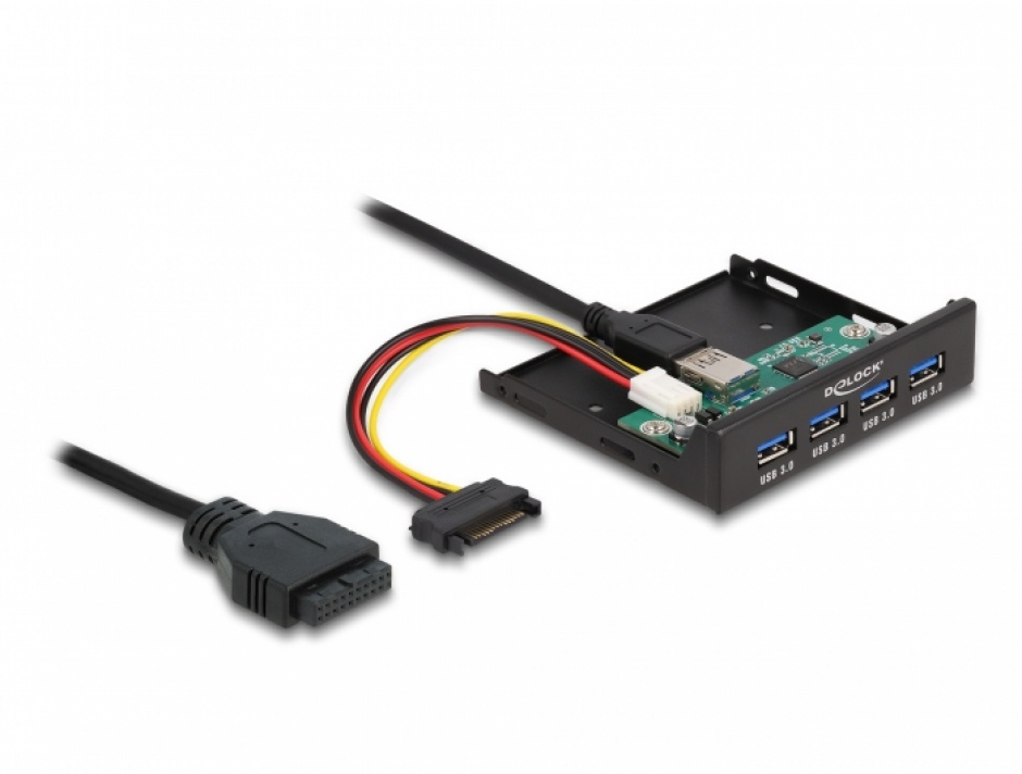 Hub Frontal Delock 3.5" USB 3.2, 4 Porturi