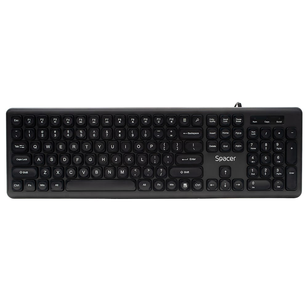 Tastatura SPACER Low Profile USB 104 Taste Silențioasă - imagine 4