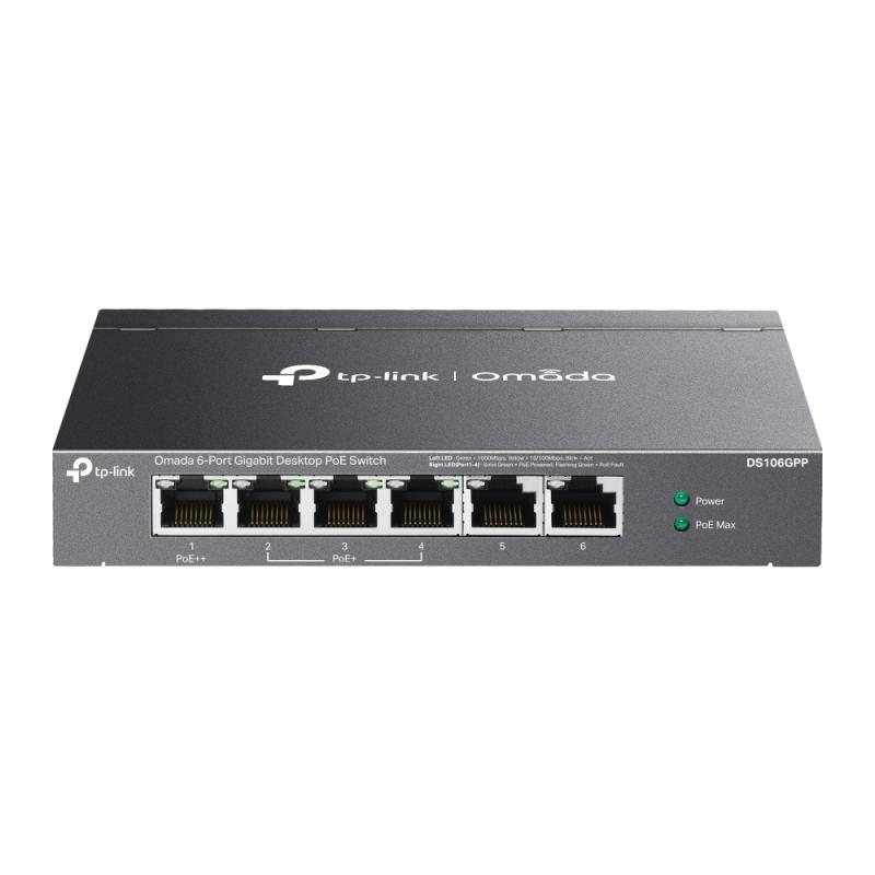 Switch TP-Link Omada 6-Port Gigabit cu PoE+ și PoE++