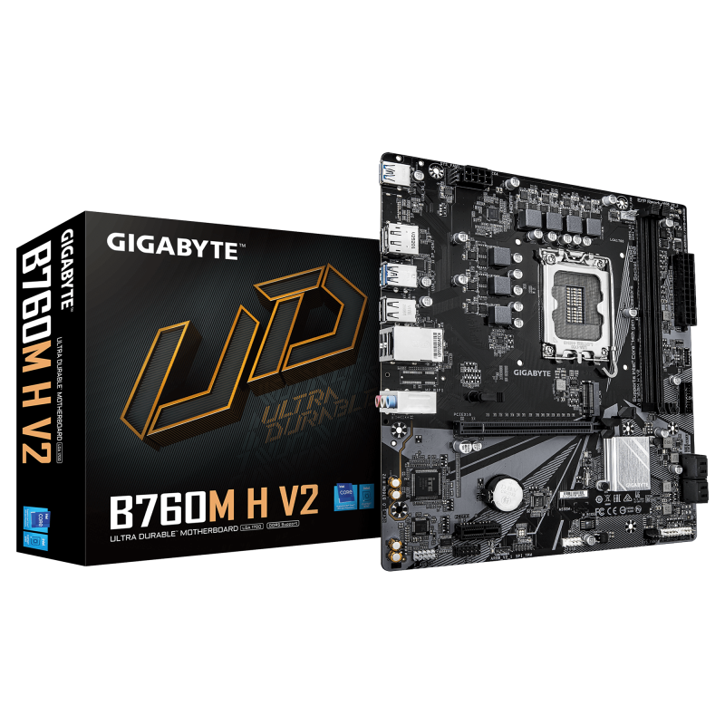 Placa de Baza Gigabyte B760M H V2 DDR5 LGA1700 - Performanta Gaming