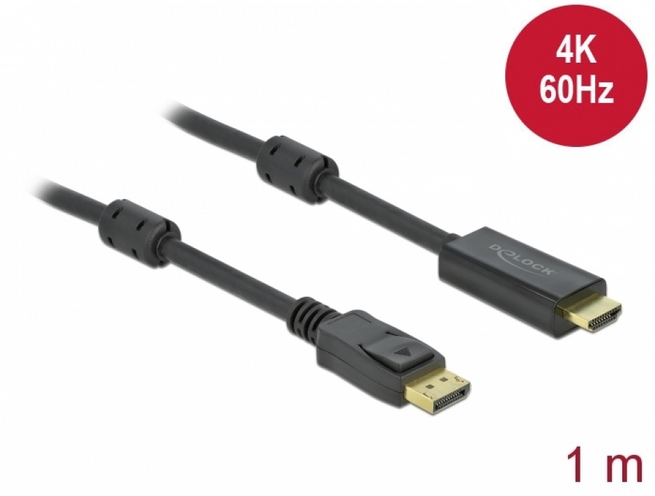 Cablu activ DisplayPort la HDMI 4K 1m Delock
