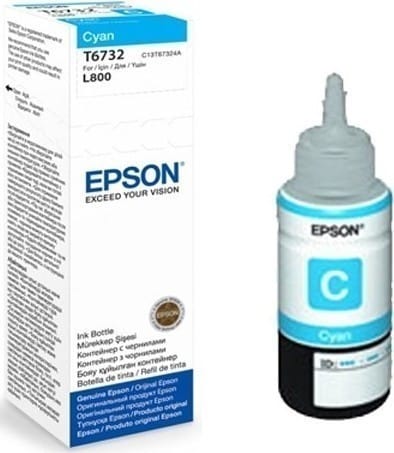 Cartuș Cerneală Epson T6732 Cyan 70ml Original pentru L800 - imagine 2