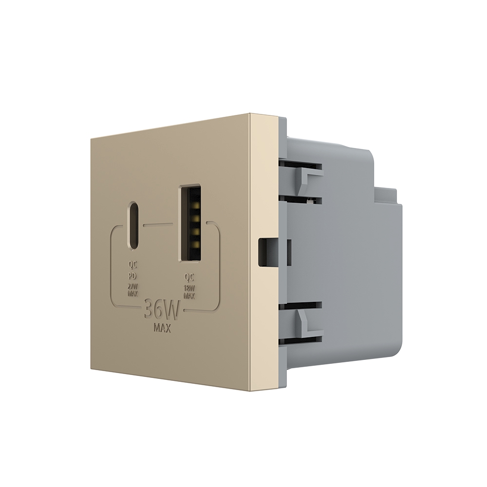 Modul Priza USB-A + USB-C LIVOLO, 36W, PD/QC - imagine 9