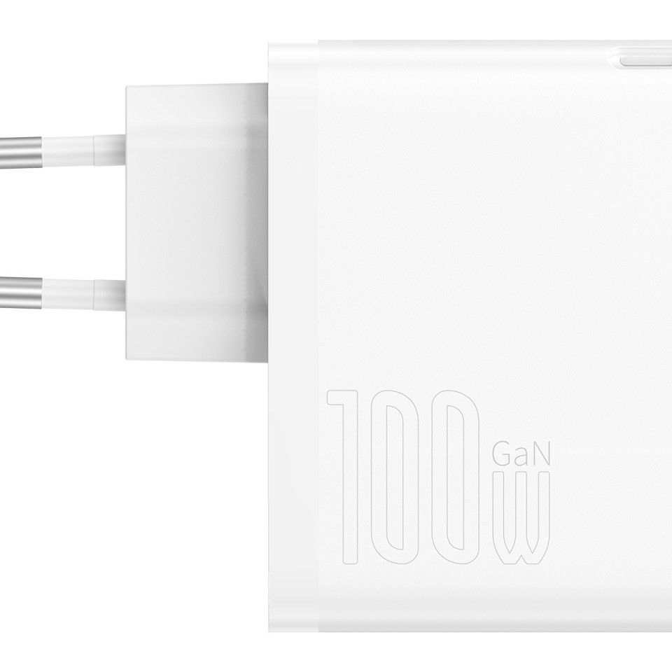 Incarcator Retea Baseus GaN5 Pro 100W USB-C/A Alb - imagine 3