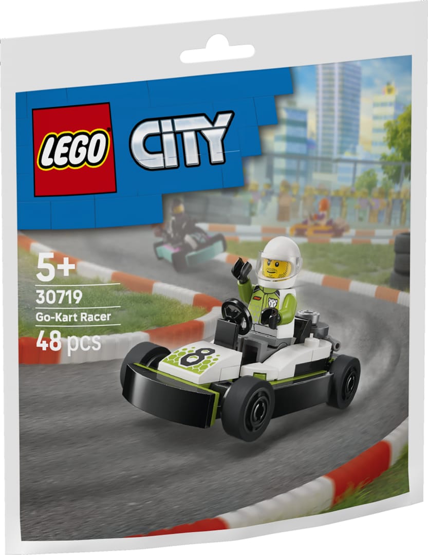 LEGO City Mașină de Curse Cart cu Pilot 30719 - imagine 3