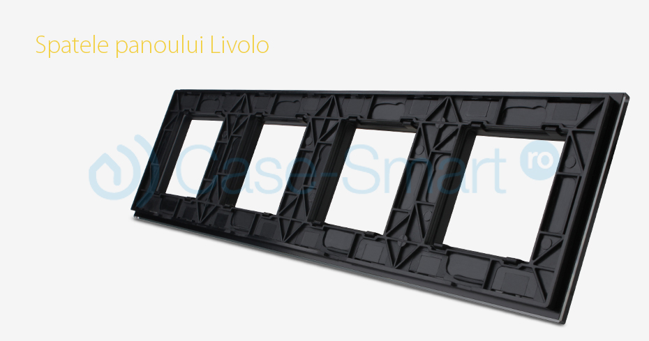 Rama Priză Cvadruplă Livolo, Sticlă Cristal - imagine 9