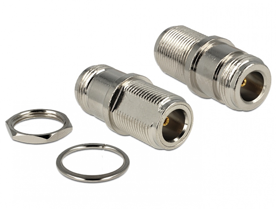 Adaptor Delock N Jack Bulkhead, Conector RF