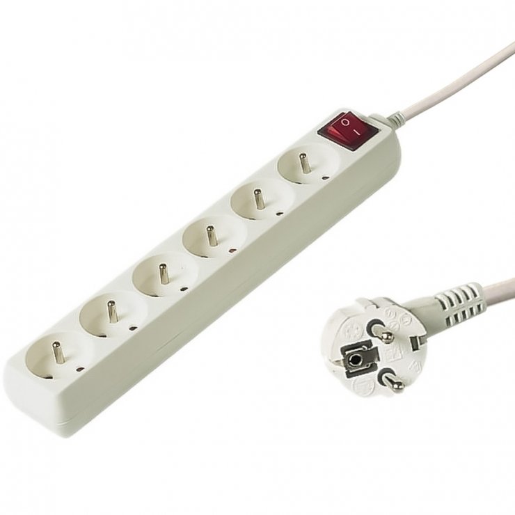 Prelungitor 6 Prize 5m cu Switch OEM - imagine 1