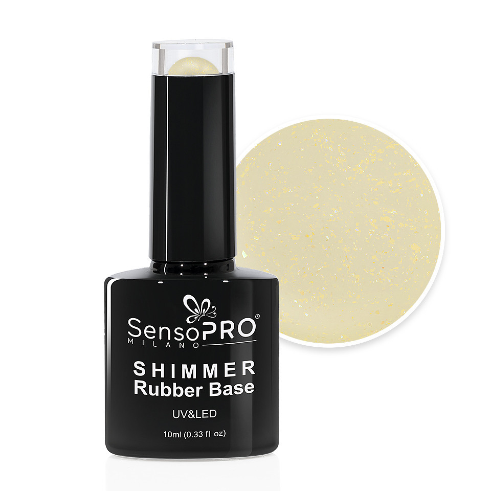 Shimmer Rubber Base SensoPRO #28 Pearly Golden 10ml