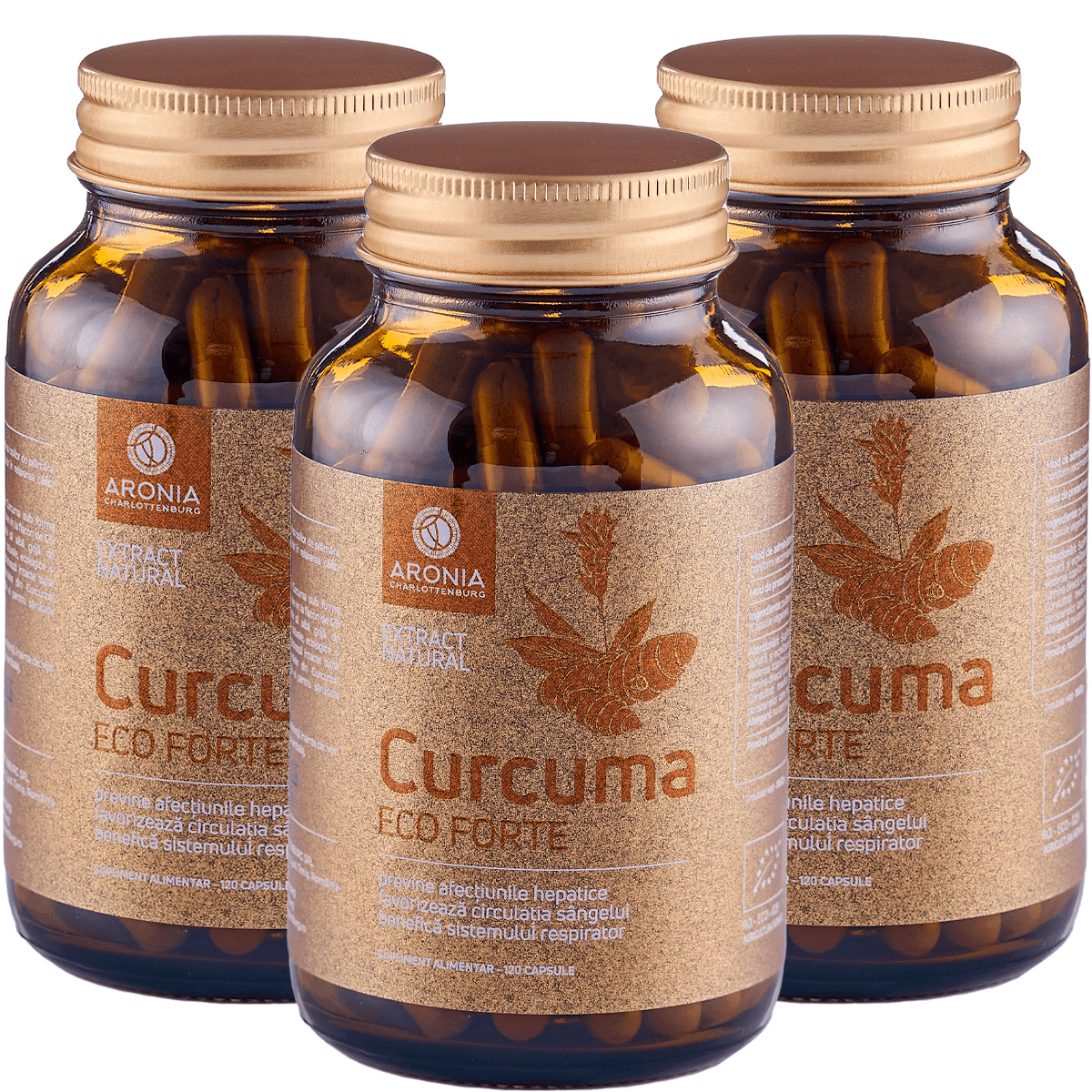 PROMO: Curcuma ECO Forte 3 Flacoane Aronia Charlottenburg