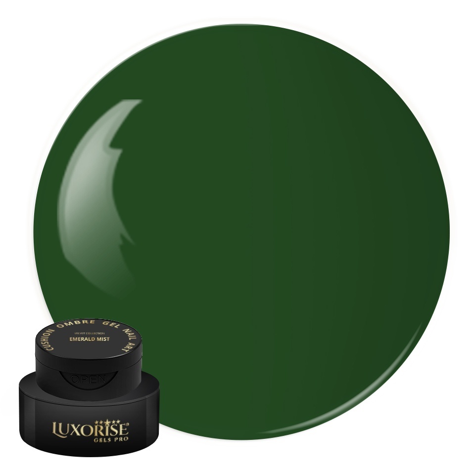 Gel UV Nail Art Babyboomer LUXORISE Cushion Ombre Velvet - Emerald Mist, 2ml