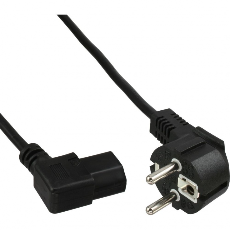 Cablu Alimentare PC C13 0.5m 90° InLine