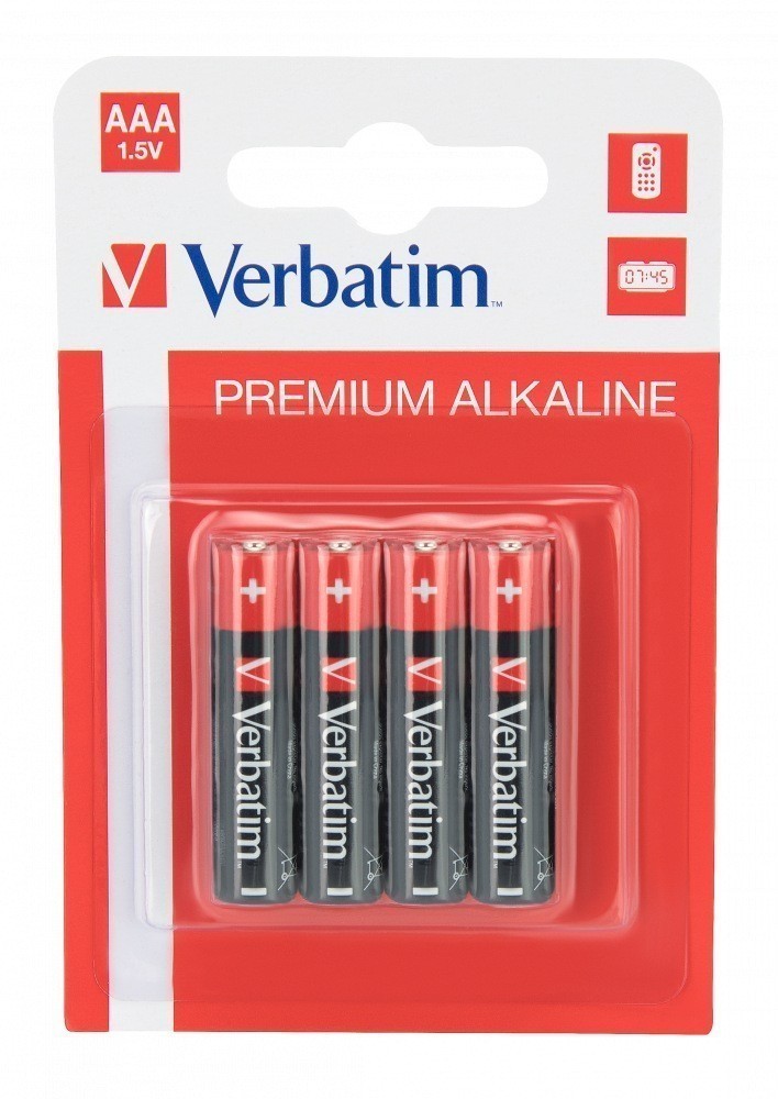 Baterii Verbatim AAA Alcaline 1.5V - 4 bucăți | Calitate Premium