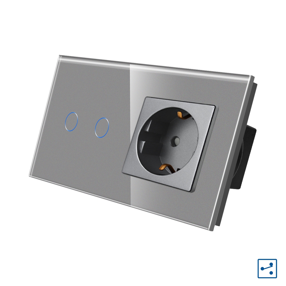 Intrerupator Dublu si Priza Sticla LUXION - imagine 13