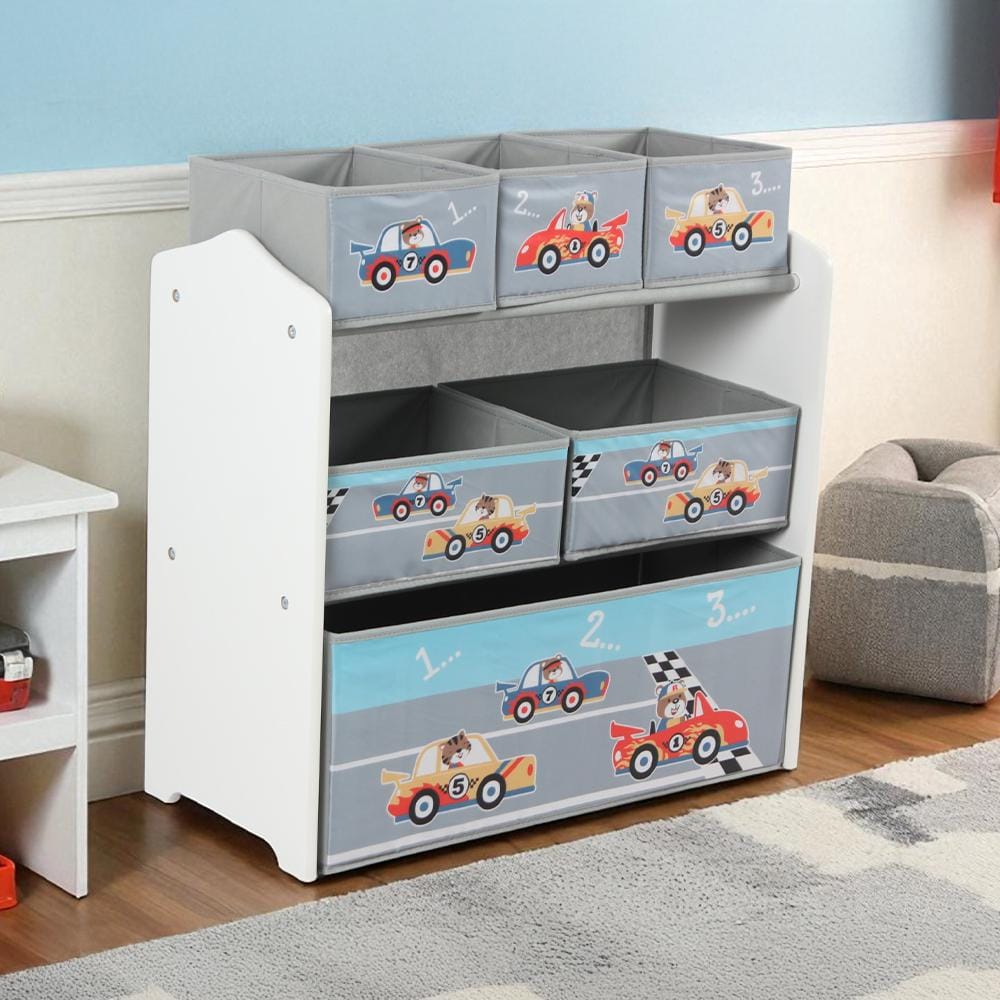Dulap Depozitare Jucării Cars U-Grow - 6 Cutii Organizare - imagine 4