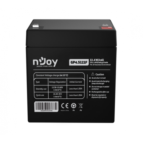 Acumulator NJOY GP4.5121F 12V VRLA - Fără Întreținere