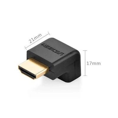 Adaptor HDMI UGREEN HD112 90 grade, 4K UHD, Negru - imagine 3