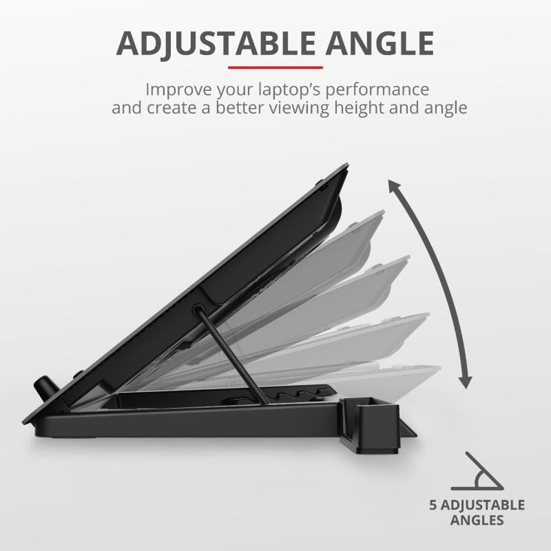 Stand Cooler Laptop Trust GXT 1125 Quno cu 5 Ventilatoare - imagine 5