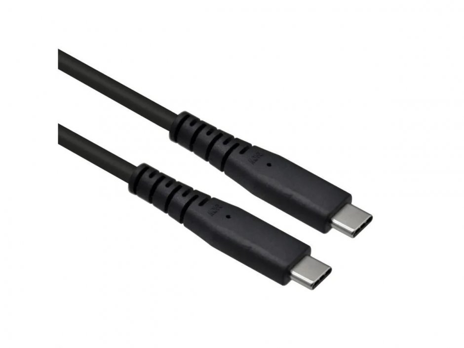 Cablu Roline USB4 Type-C 0.5m, 80Gbps, 240W, 8K Negru