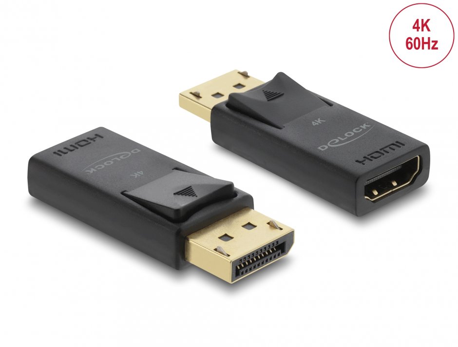 Adaptor activ DisplayPort la HDMI 4K60Hz HDR, Delock 61086