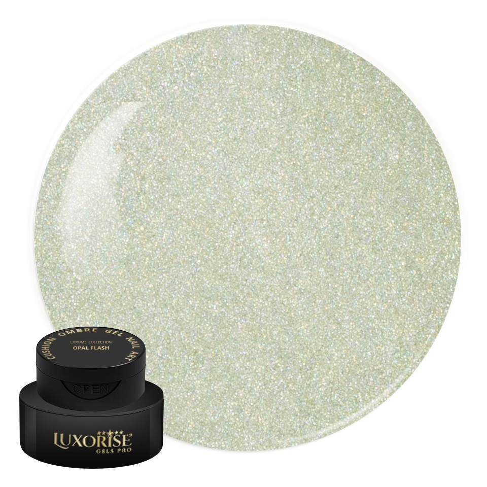 Gel UV Nail Art Babyboomer LUXORISE Cushion Ombre Chrome - Opal Flash, 2ml