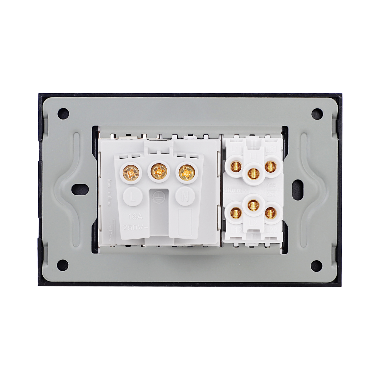 Intrerupator Dublu Priza Sticla LUXION - imagine 8