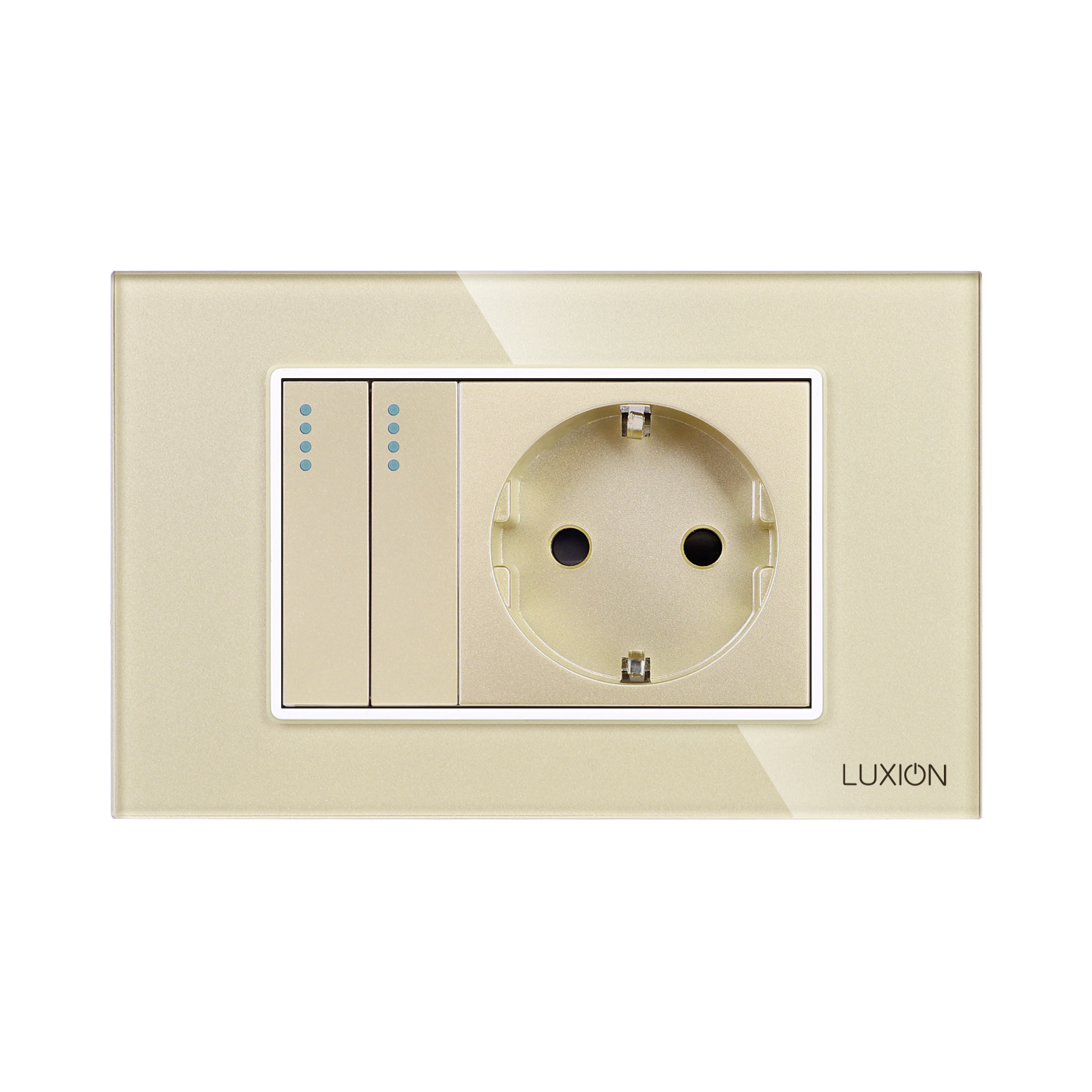 Intrerupator Dublu + Priza Sticla Luxion - imagine 10