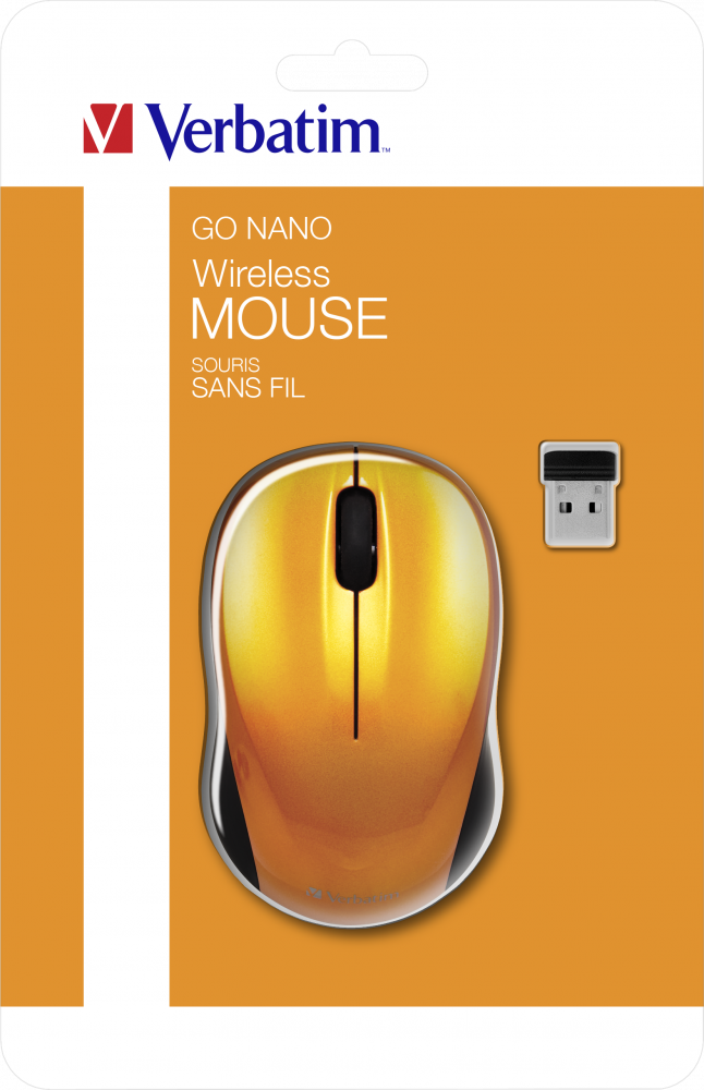 Mouse Wireless Verbatim Nano Portocaliu Vulcanic - 49045 - imagine 4
