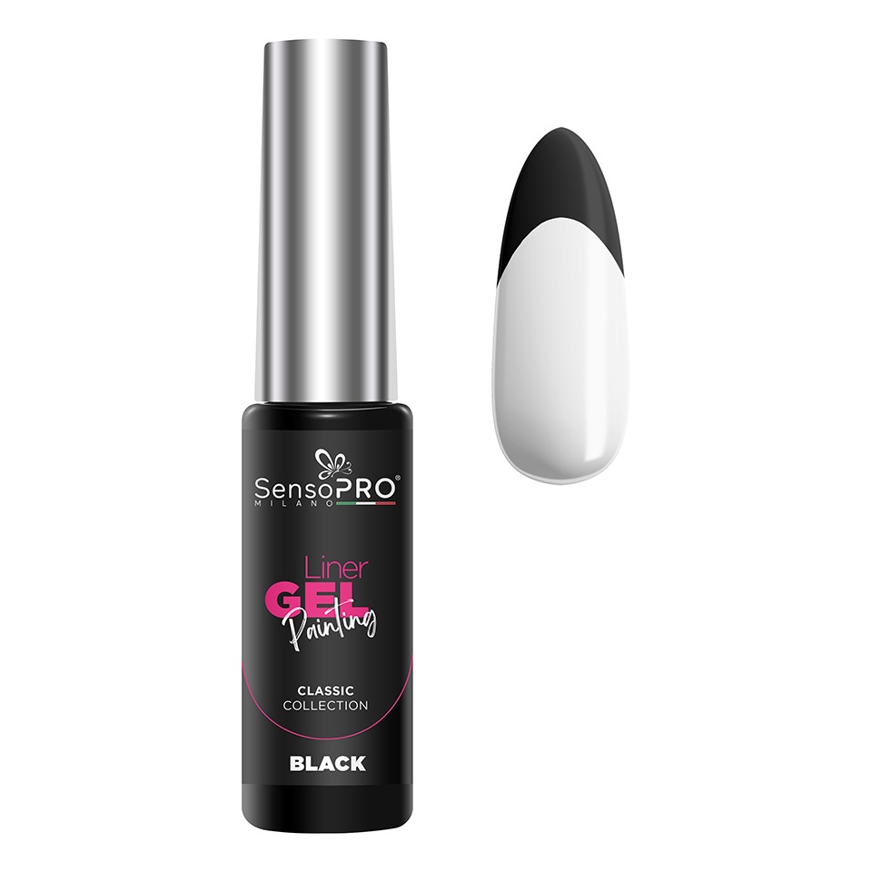 Liner Gel UV SensoPRO Black, Pensulă Integrată