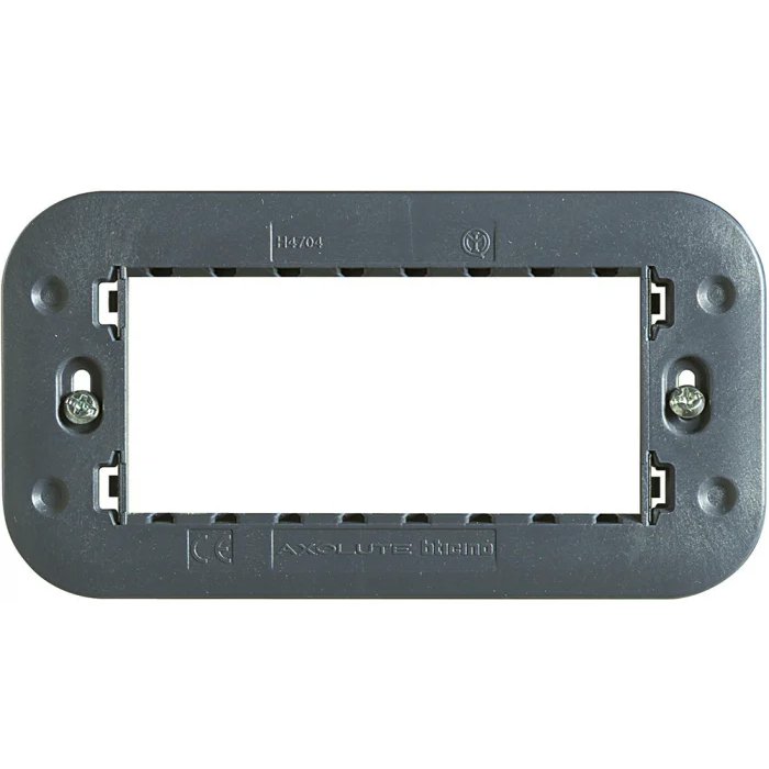 Ramă suport 4 module Bticino Axolute H4704, gri