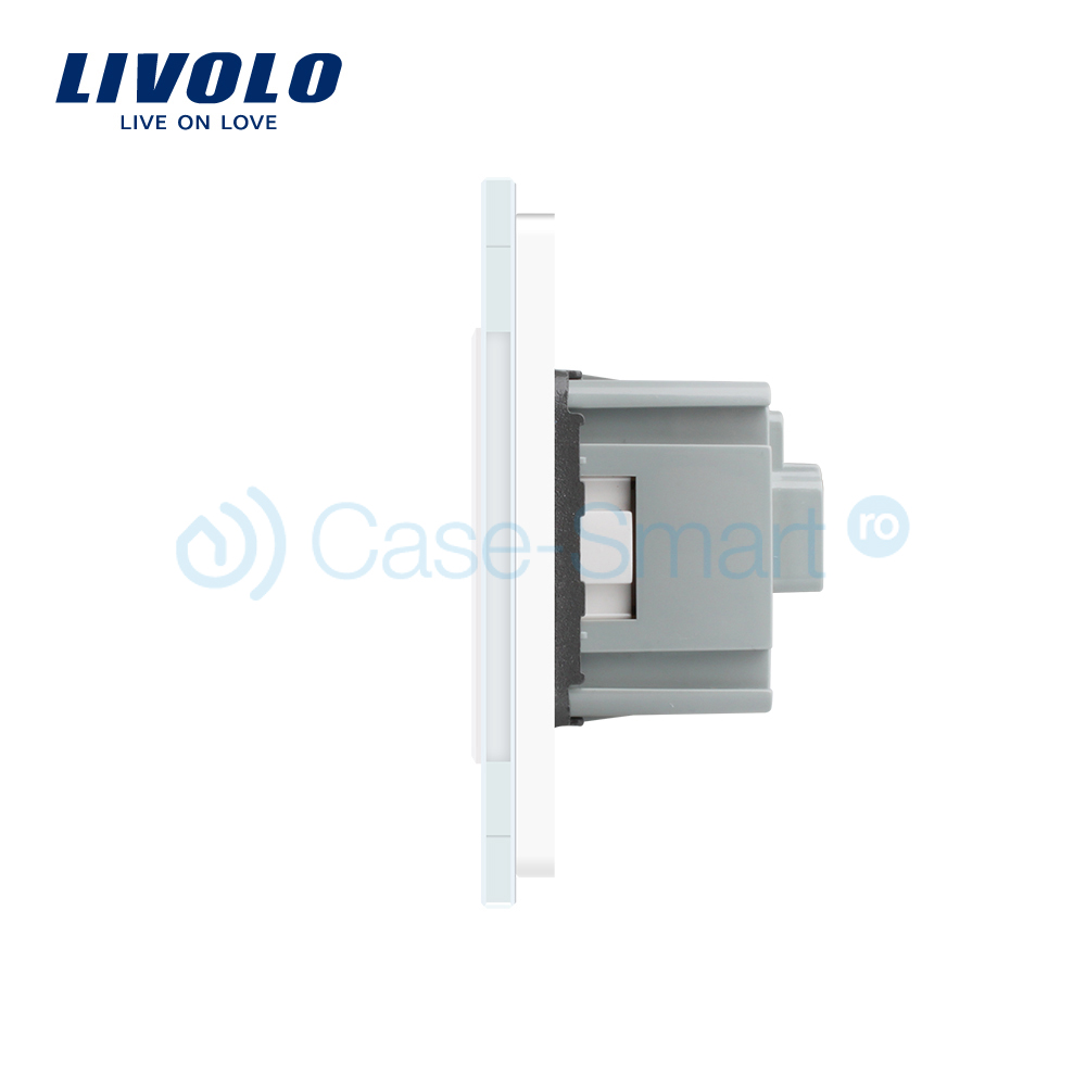 Priza Triplă Livolo cu Ramă Sticlă | Design Modern - imagine 4