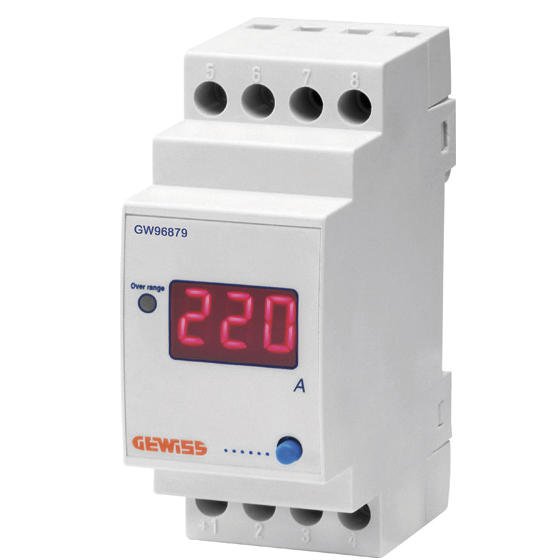 Ampermetru Digital Gewiss 5-999A, Montaj pe Din