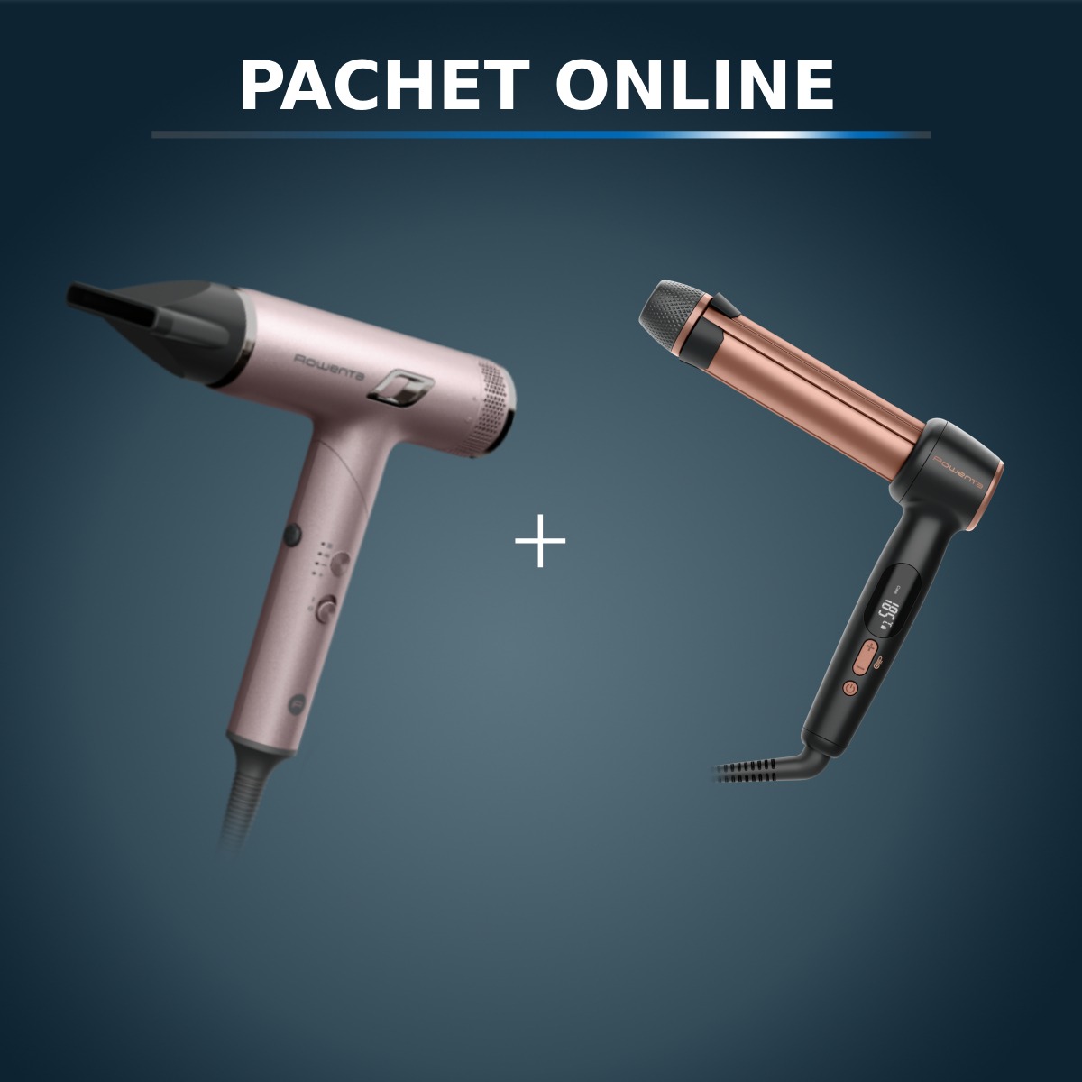 Pachet Rowenta: Uscător & Ondulator de Păr