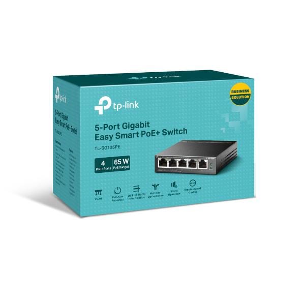 Switch TP-LINK TL-SG105PE 5 Porturi Gigabit PoE+ 65W - imagine 4