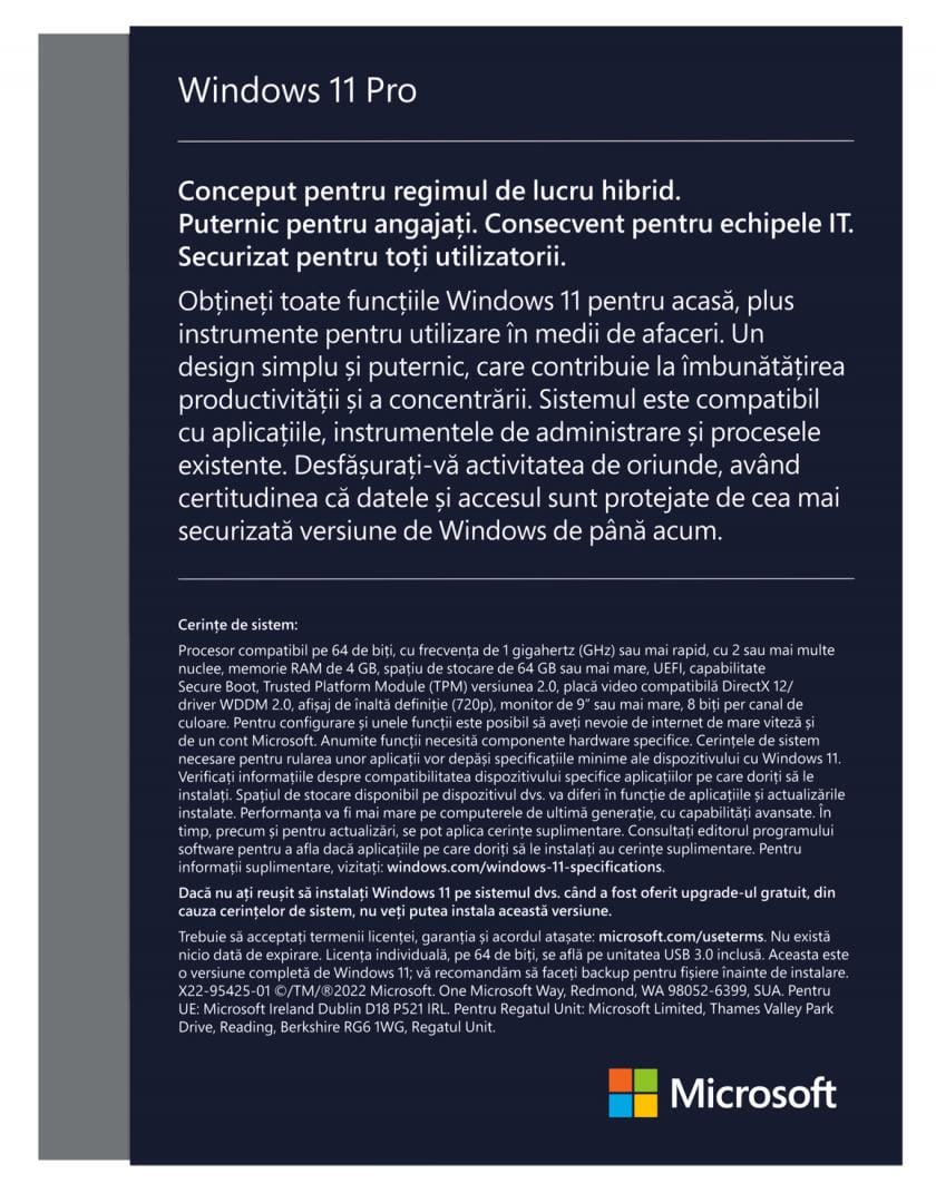 Microsoft Windows 11 Pro USB - Licență Completă 64-bit - imagine 3
