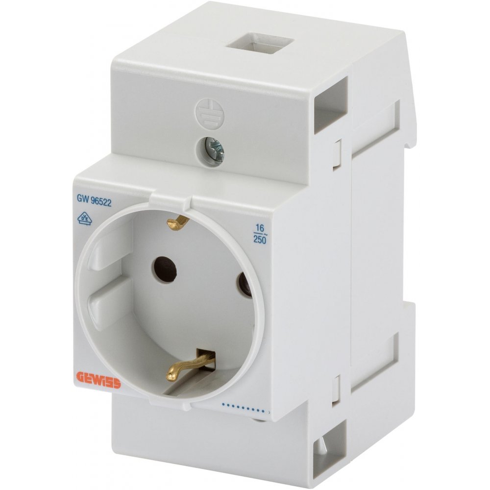Priza pe sina DIN Gewiss GW96522 2P+E 16A 2.5 module