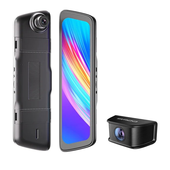 Camera auto pentru oglinda retrovizoare DDPAI-E3 fata+spate, 4MP 2K fata, 2MP spate, touchscreen 10 inch, Wi-Fi, monitorizare 24h