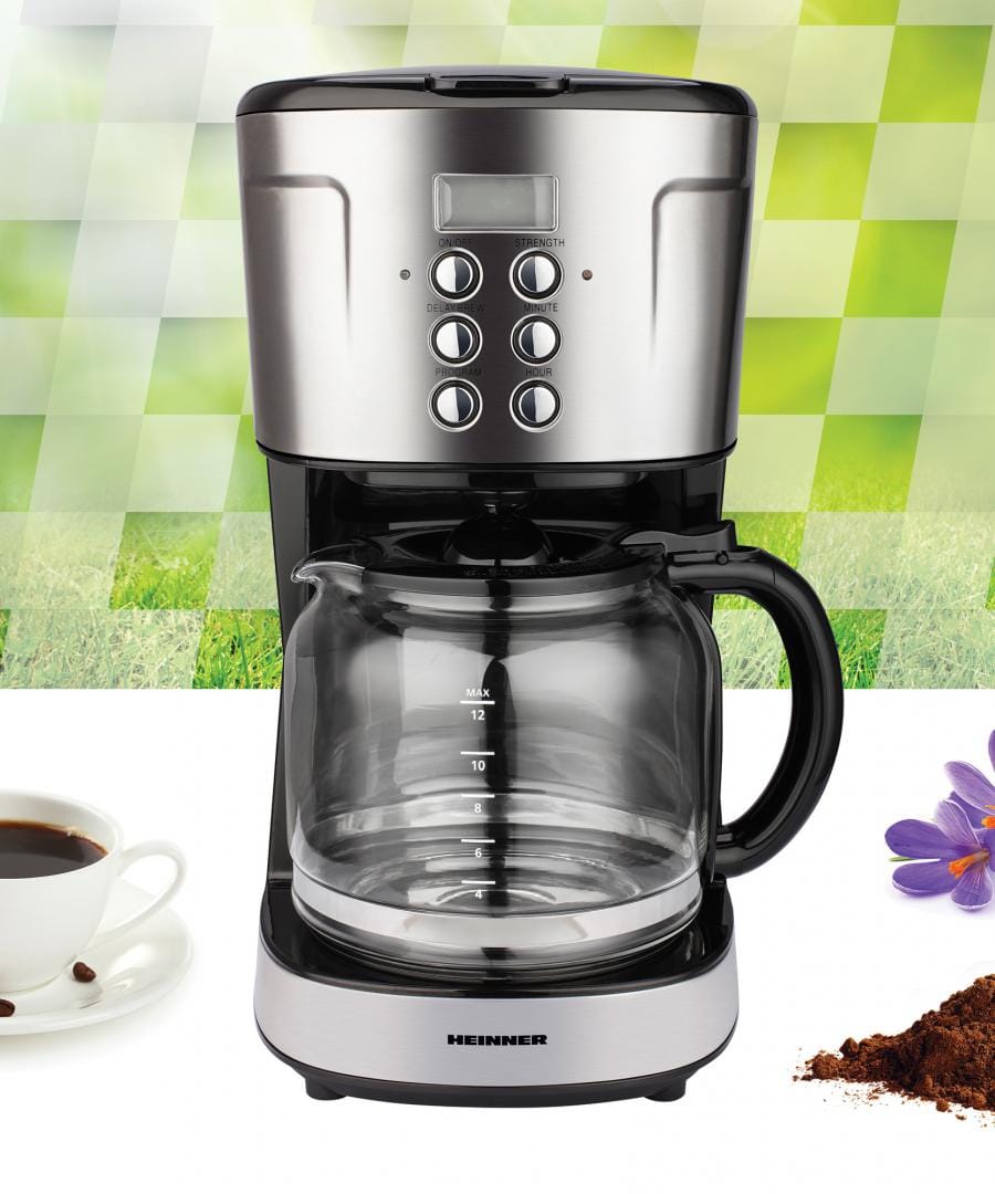 Cafetieră digitală Heinner HCM-D915BKS 1.5L, 800W, timer - imagine 4