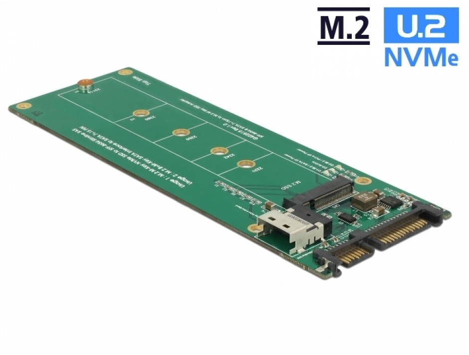 Adaptor Delock U.2/SATA la M.2 NVMe