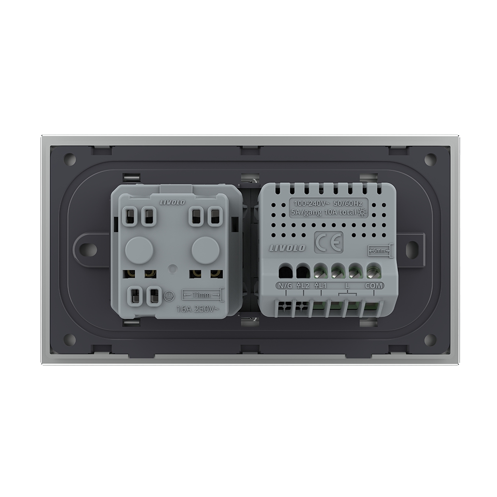 Intrerupator si Priza Livolo cu Rama Sticla - imagine 16