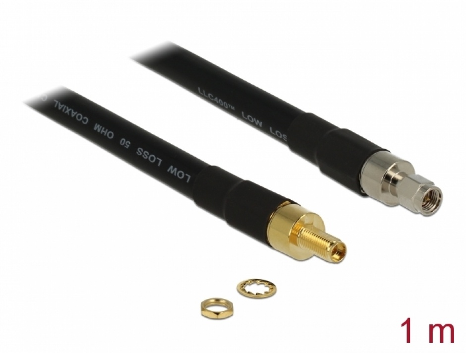 Cablu Antena SMA Low Loss 1m Delock - imagine 1