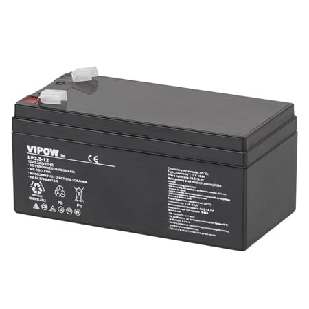 Acumulator Vipow VRLA 12V 3.3Ah - Fără Mentenanță