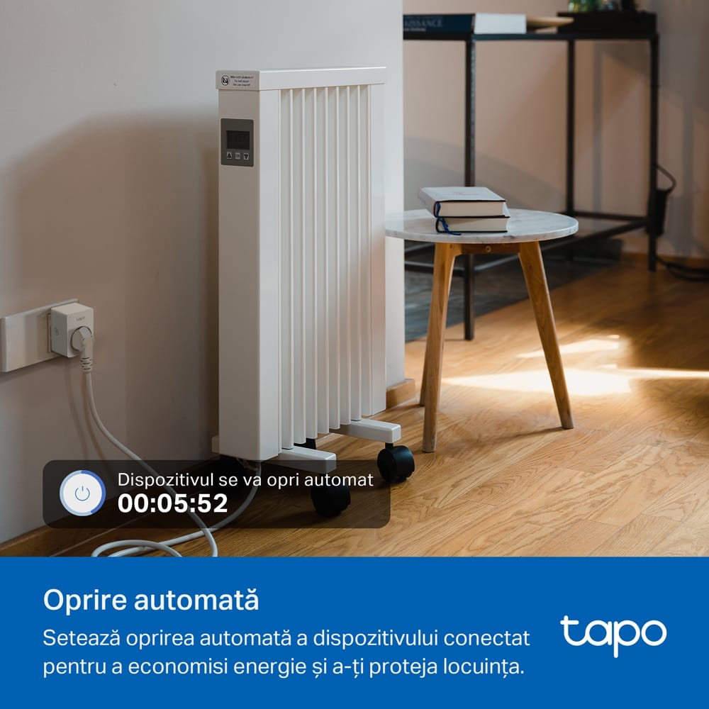 Priză Inteligentă TP-Link Tapo P100M Matter WiFi Alb - imagine 5