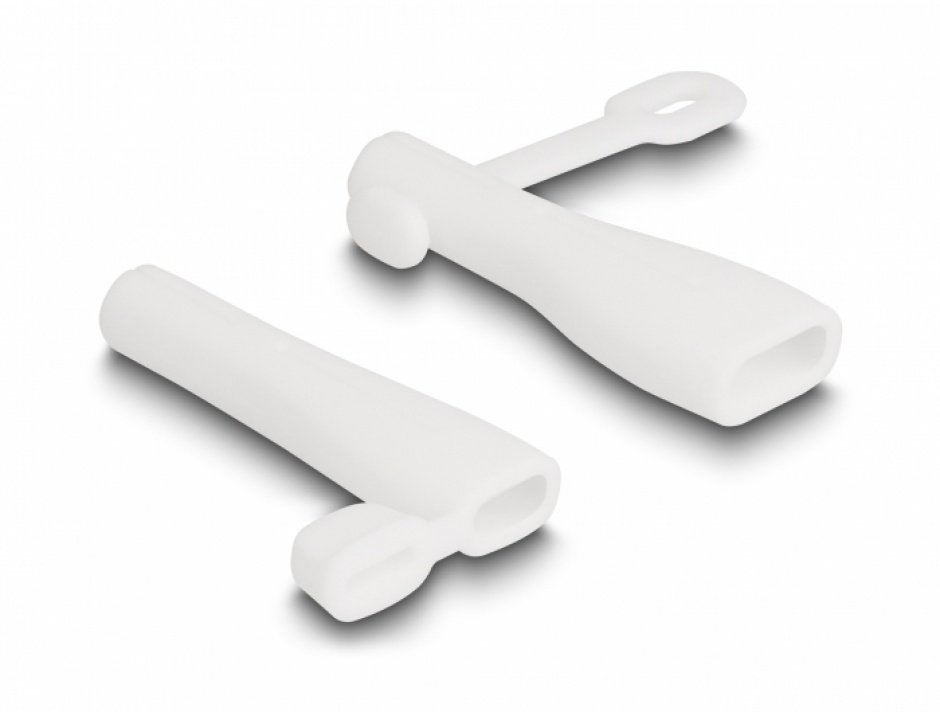 Set Protectie Praf USB-A/C Delock Alb