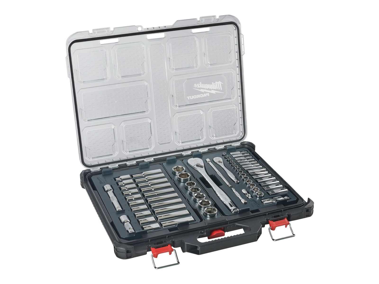 Set Chei Tubulare Milwaukee 63 Buc PACKOUT