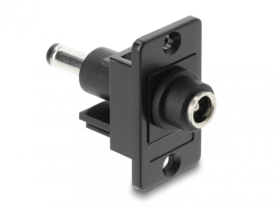 Mufă DC montare panou Delock 91120, 5.5x2.5mm la 5.5x2.1mm