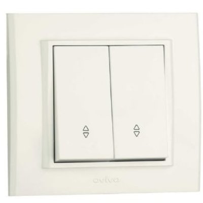 Comutator cap scara Ovivo Grano 16A 250V alb IP20